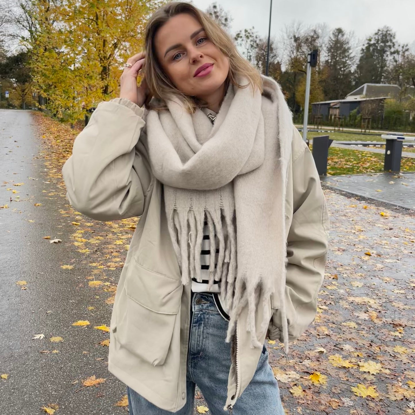 Žieminis šalikas 'maxi'