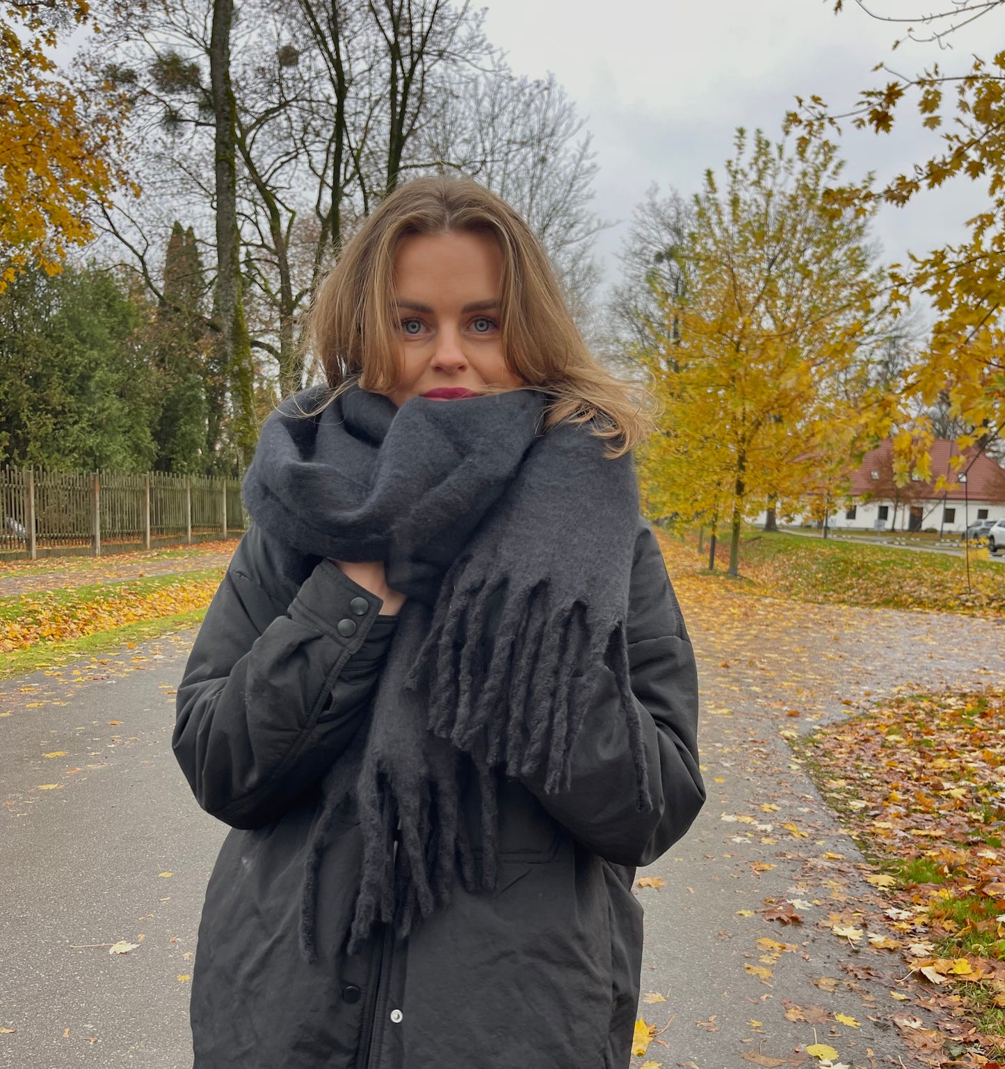 Žieminis šalikas 'maxi'