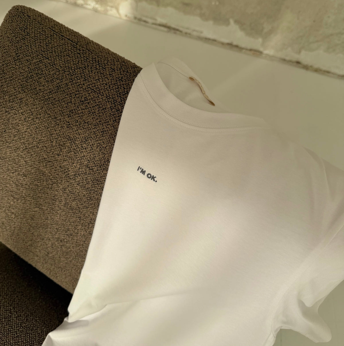 Unisex Marškinėliai 'I'M OK' (White)