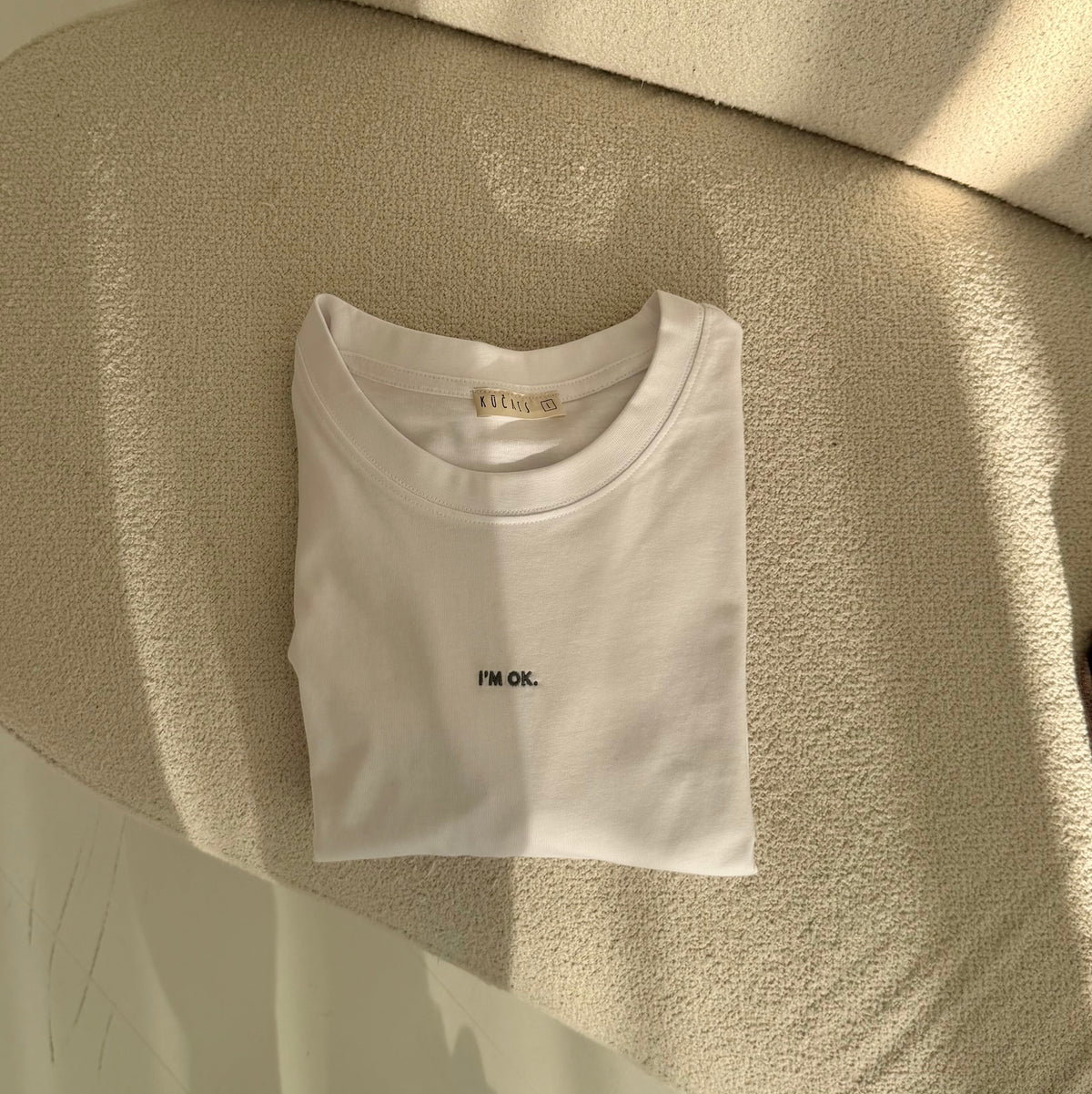 Unisex Marškinėliai 'I'M OK' (White)