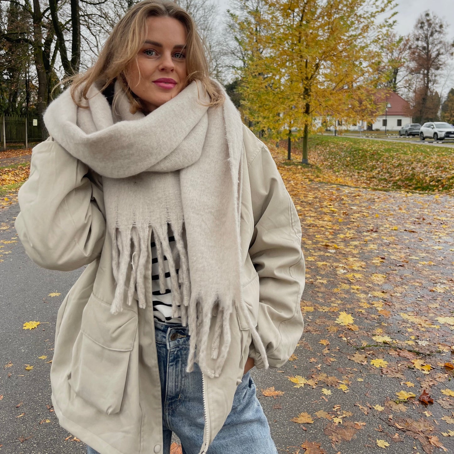 Žieminis šalikas 'maxi'