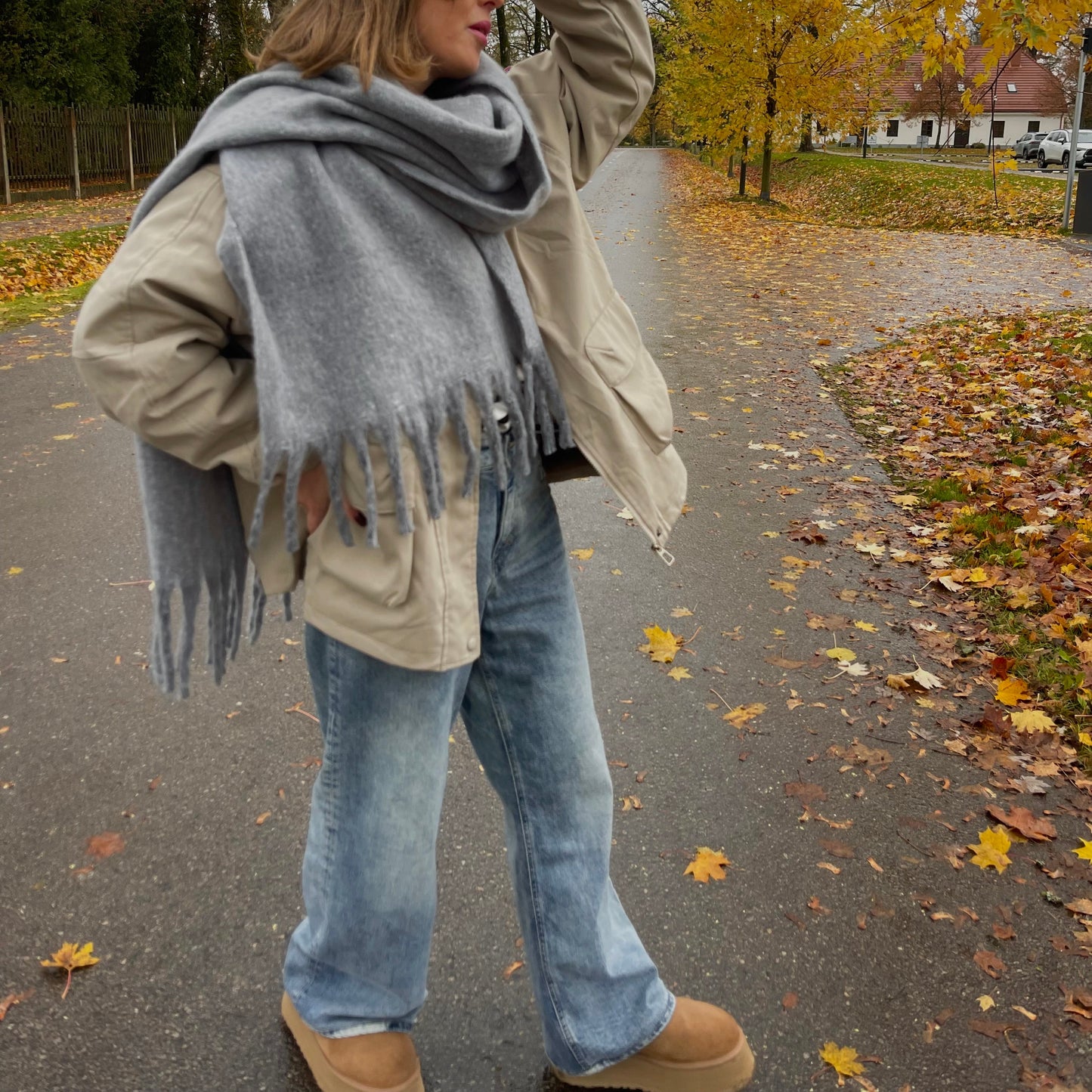 Žieminis šalikas 'maxi'