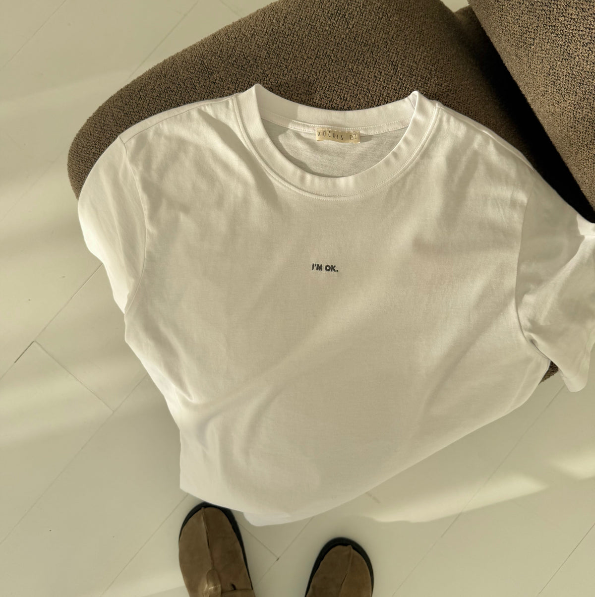 Unisex Marškinėliai 'I'M OK' (White)