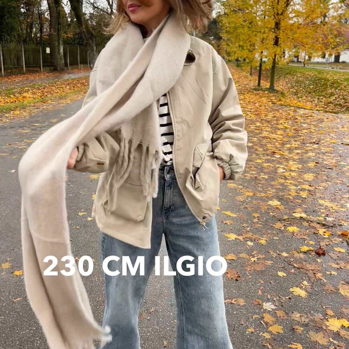 Žieminis šalikas 'maxi'