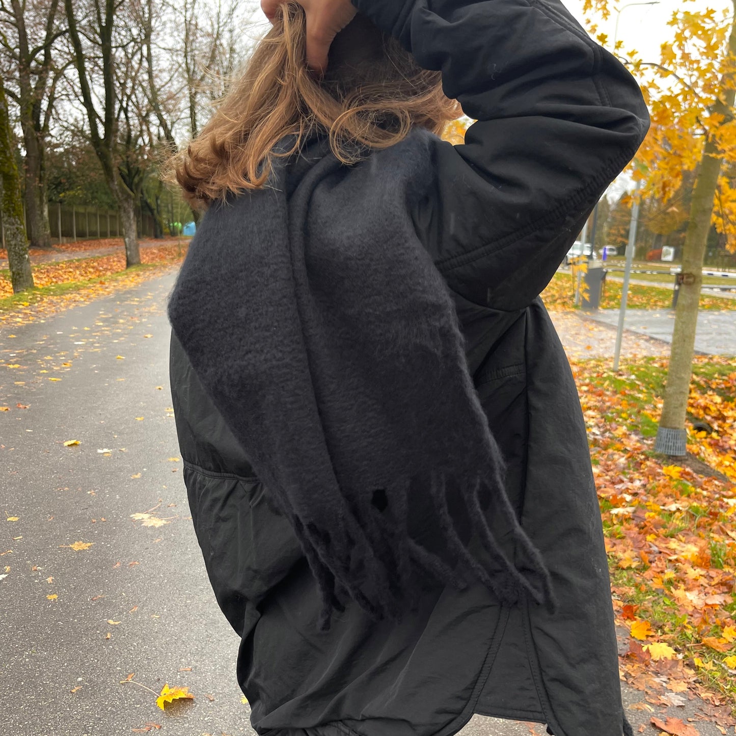 Žieminis šalikas 'maxi'