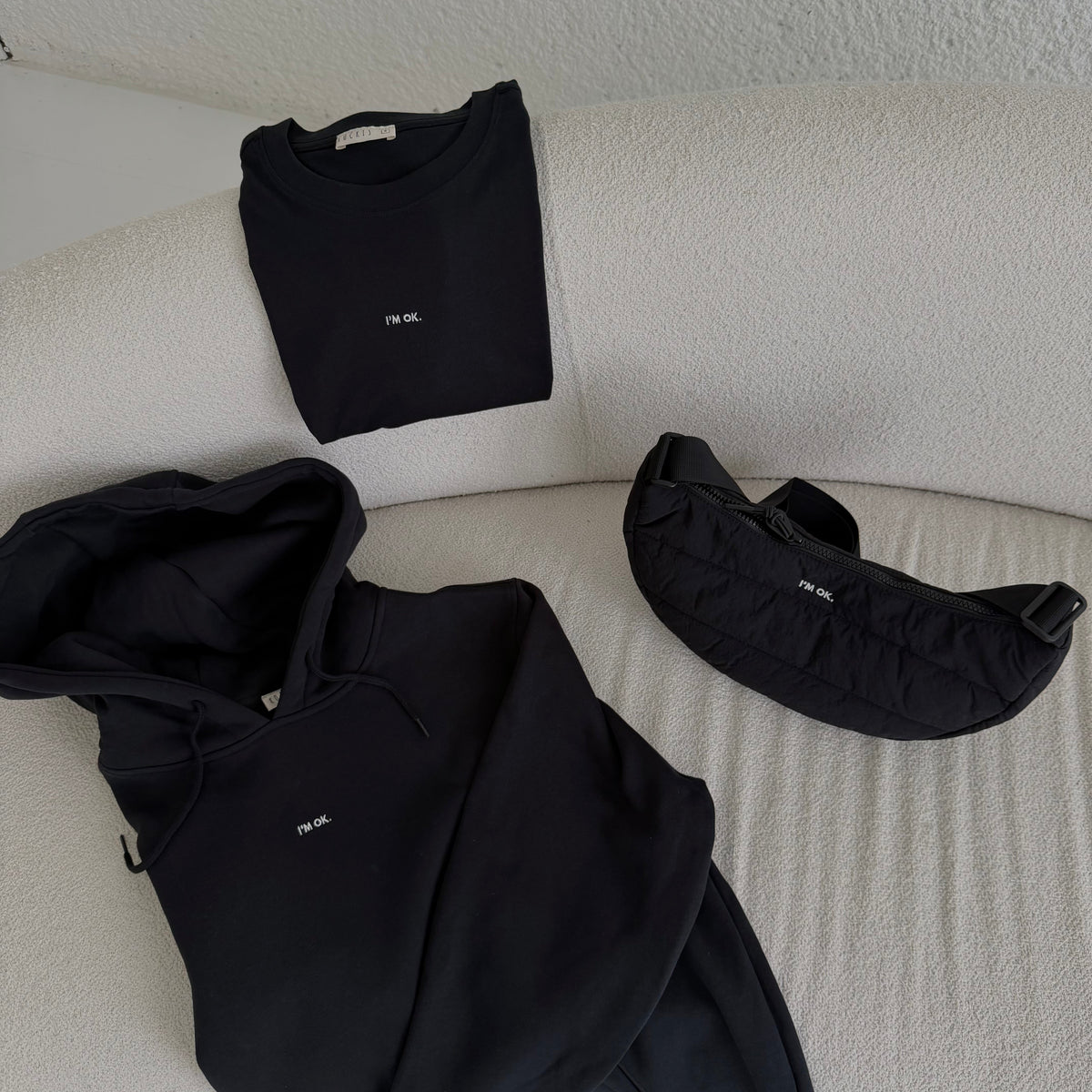 Unisex Marškinėliai 'I'M OK' (Black)